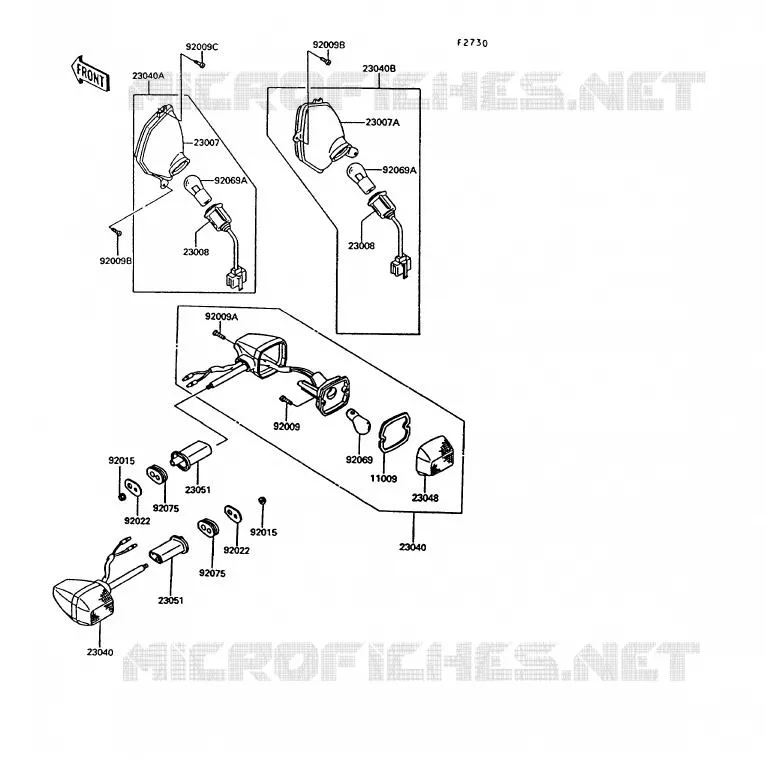 CLIGNOTANTS Kawasaki MOTOS 1000 1992 1000GTR  ZG1000-A7
