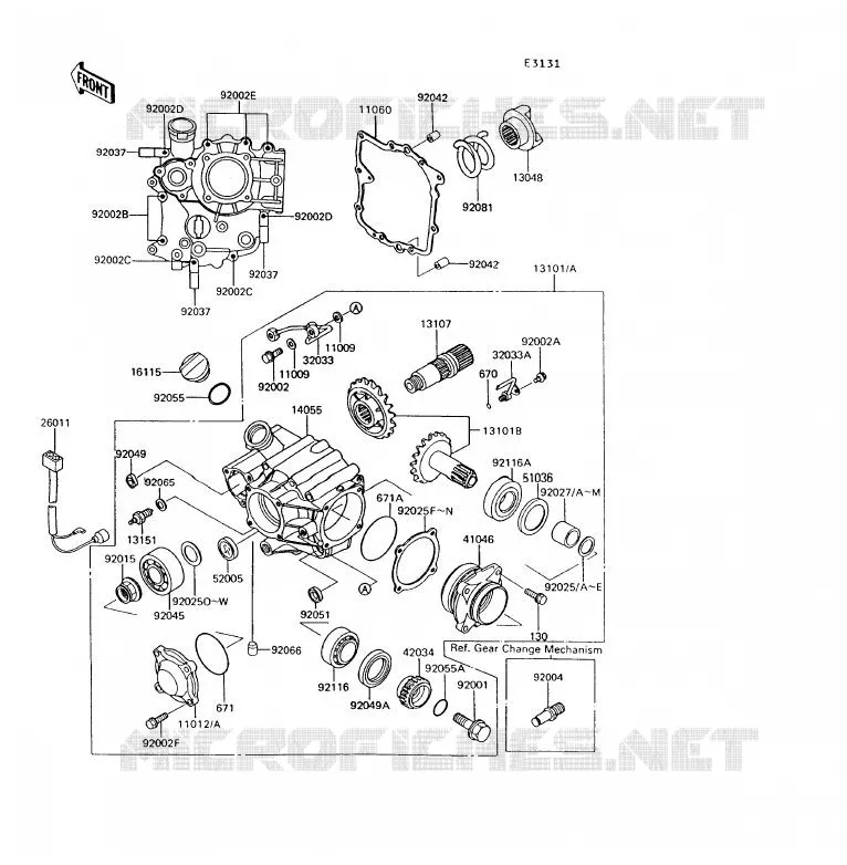 PIGNON CONIQUE AVANT Kawasaki MOTOS 1000 1992 1000GTR  ZG1000-A7