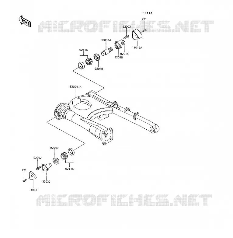 BRAS OSCILLANT Kawasaki MOTOS 1000 1992 1000GTR  ZG1000-A7