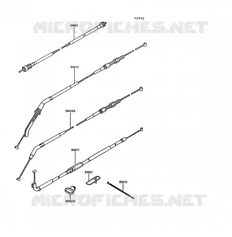 CABLES Kawasaki MOTOS 1000 1994 1000GTR  ZG1000-A9