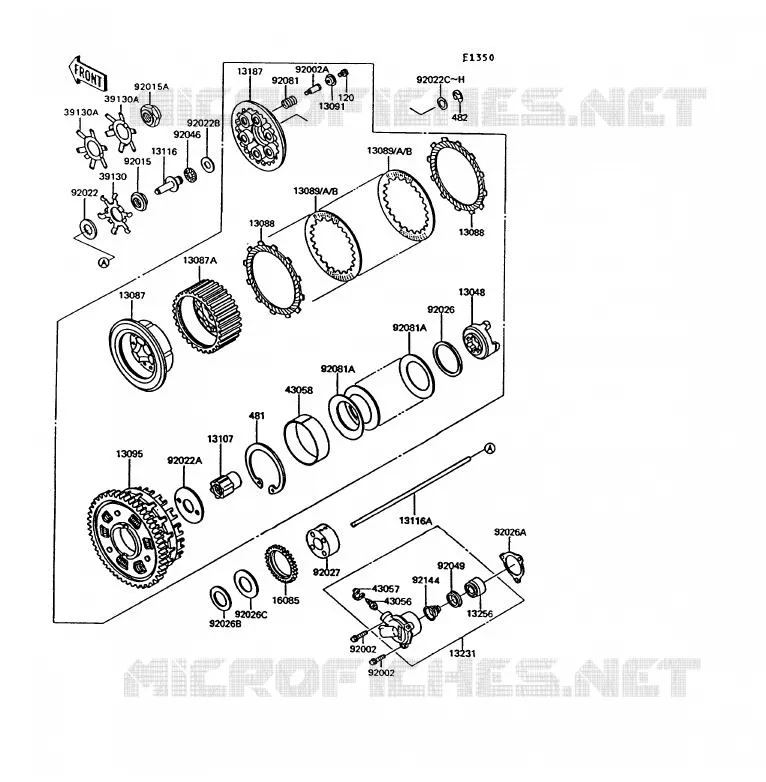 EMBRAYAGE Kawasaki MOTOS 1000 1994 1000GTR  ZG1000-A9