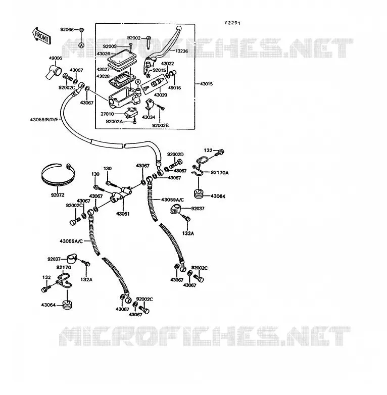 MAITRE CYLINDRE AV Kawasaki MOTOS 1000 1994 1000GTR  ZG1000-A9
