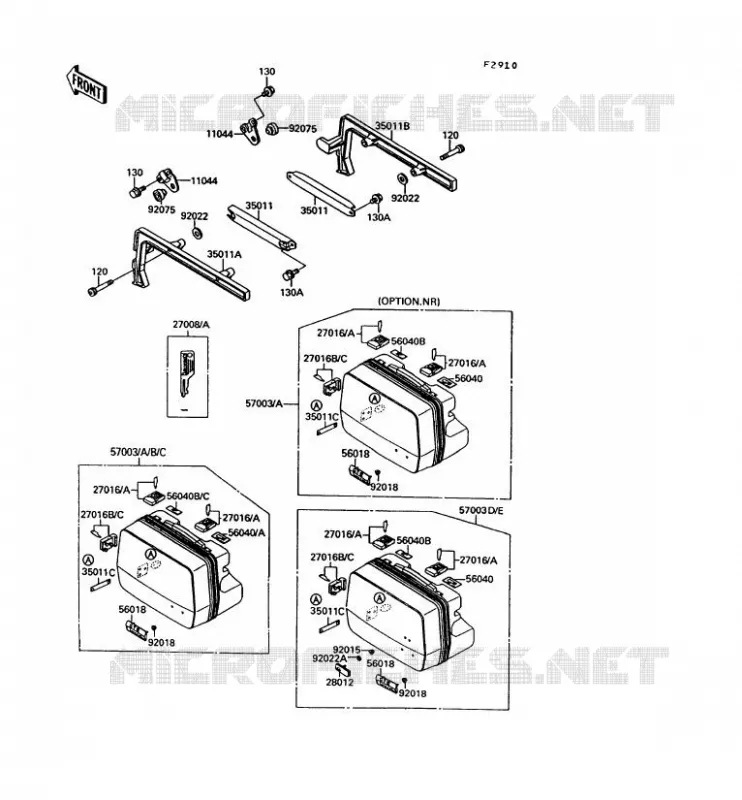 ACCESSOIRE Kawasaki MOTOS 1000 1994 1000GTR  ZG1000-A9