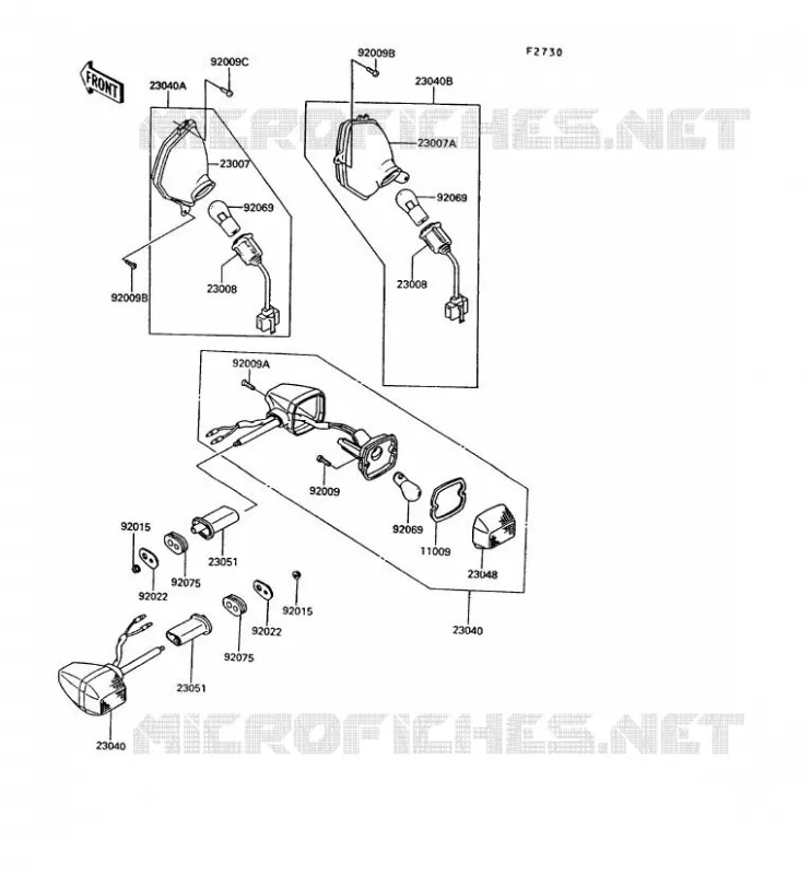 CLIGNOTANTS Kawasaki MOTOS 1000 1994 1000GTR  ZG1000-A9