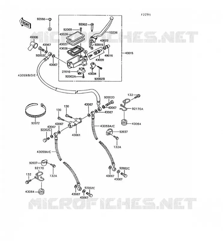 MAITRE CYLINDRE AV Kawasaki MOTOS 1000 1994 1000GTR  ZG1000-A9