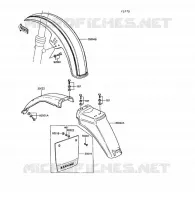 GARDE BOUE pour Kawasaki Z1300 1989
