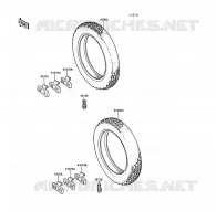 PNEUS pour Kawasaki Z1300 1989