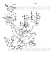 SUPPORT BATTERIE pour Kawasaki Z1300 1989