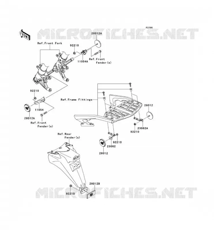 CATADIOPTRES Kawasaki MOTOS 1400 2009 1400GTR ABS  ZG1400A9F