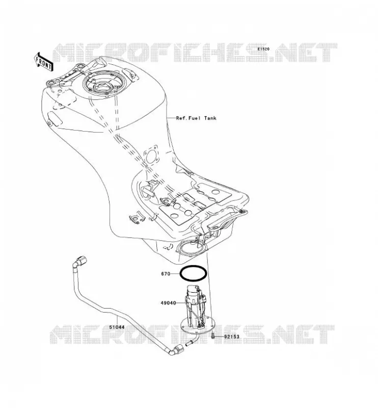 POMPE A ESSENCE Kawasaki MOTOS 1400 2009 1400GTR  ZG1400A9F