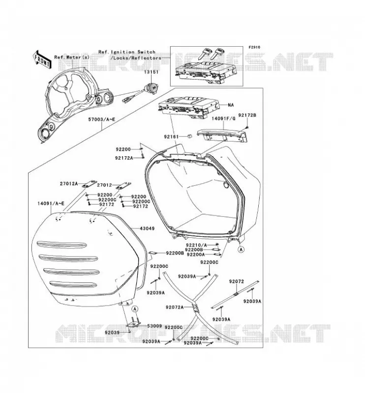 ACCESSOIRE Kawasaki MOTOS 1400 2008 1400GTR  ZG1400B8F