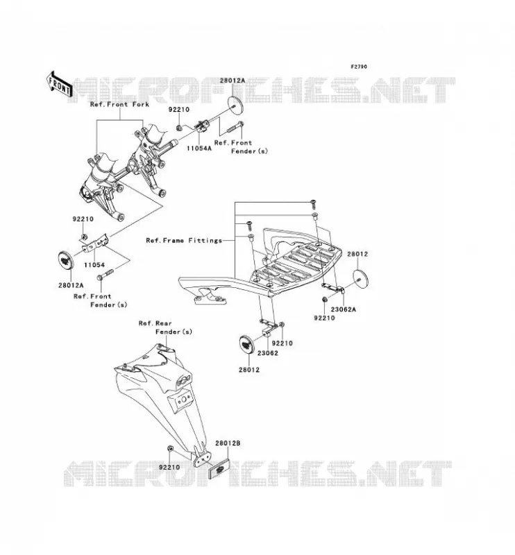 CATADIOPTRES Kawasaki MOTOS 1400 2008 1400GTR  ZG1400B8F
