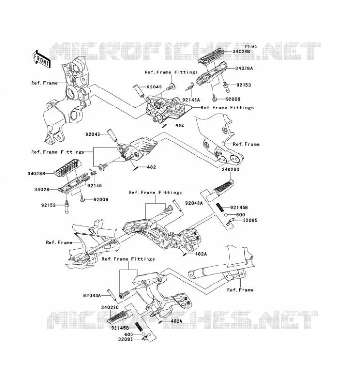REPOSE PIED Kawasaki MOTOS 1400 2009 1400GTR  ZG1400B9F