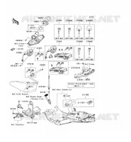 CONTACTEUR SERRURE/R&Eacute;FLECTEUR pour Kawasaki 1400GTR ABS 2010