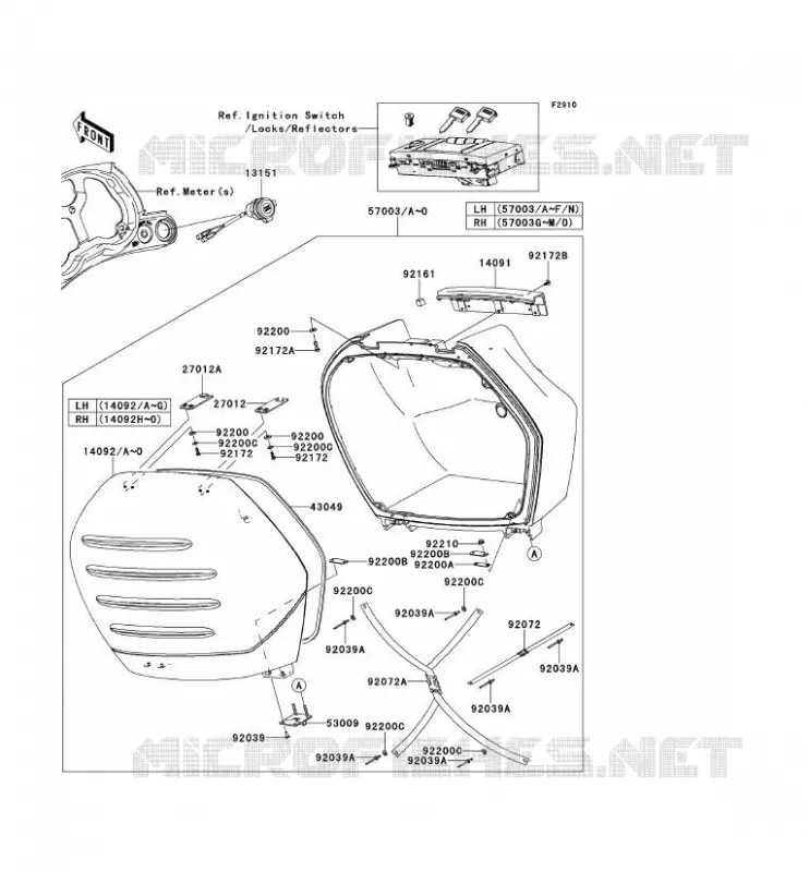 ACCESSOIRE Kawasaki MOTOS 1400 2010 1400GTR ABS  ZG1400CAF