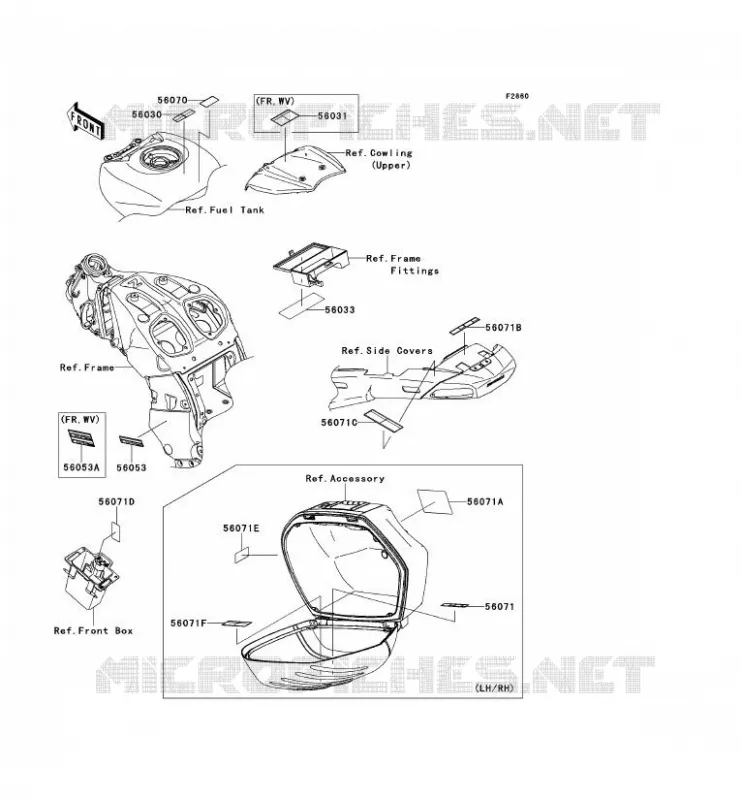 LABEL Kawasaki MOTOS 1400 2010 1400GTR ABS  ZG1400CAF