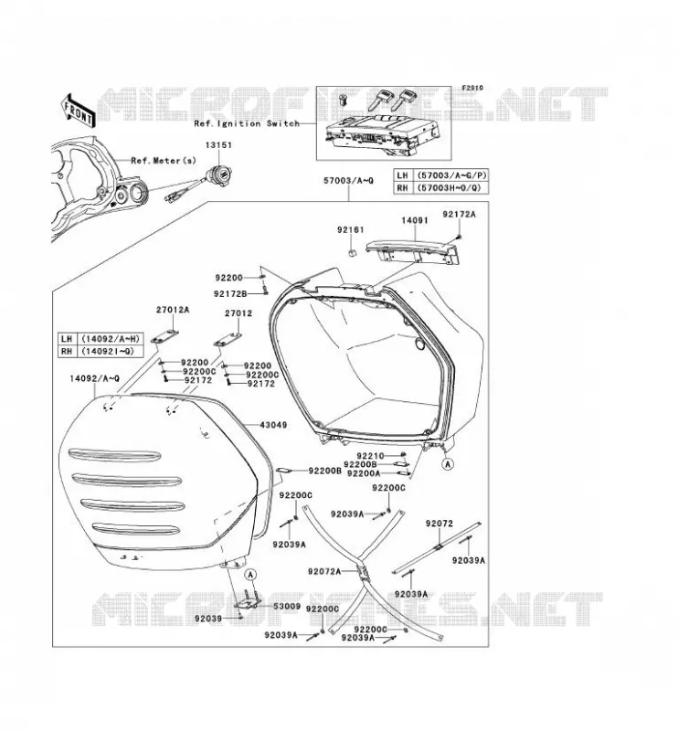 ACCESSOIRE Kawasaki MOTOS 1400 2011 1400GTR ABS  ZG1400CBF