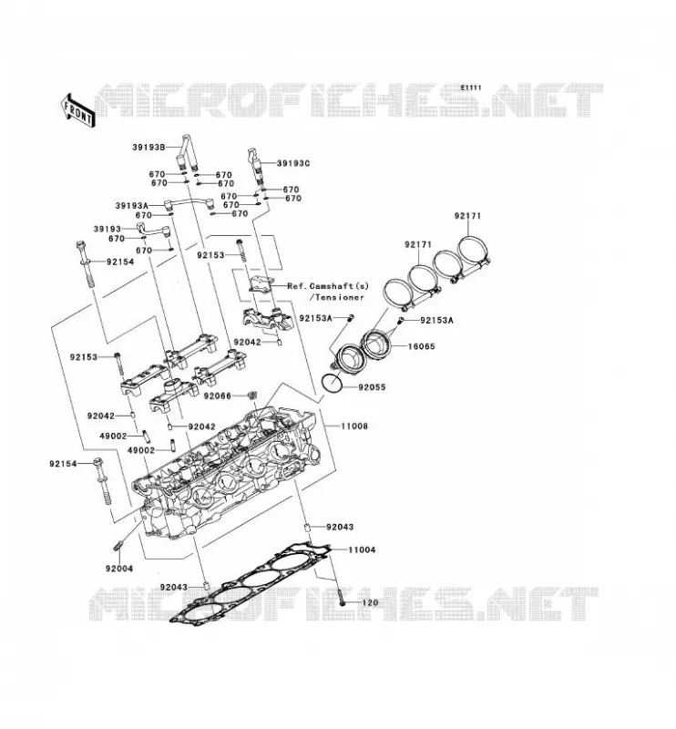 CULASSE Kawasaki MOTOS 1400 2012 1400GTR ABS  ZG1400CCF