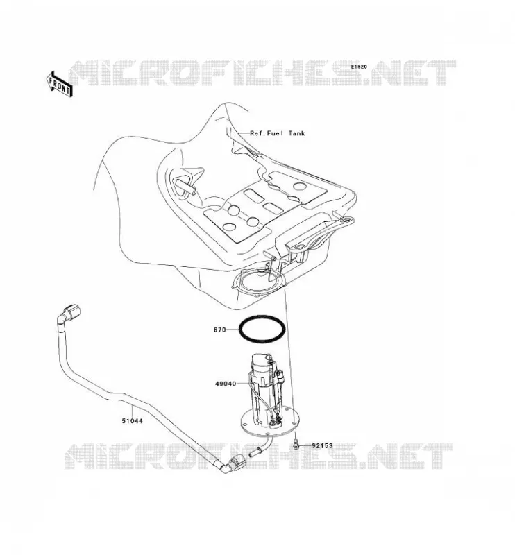 POMPE A ESSENCE Kawasaki MOTOS 1400 2012 1400GTR ABS  ZG1400CCF
