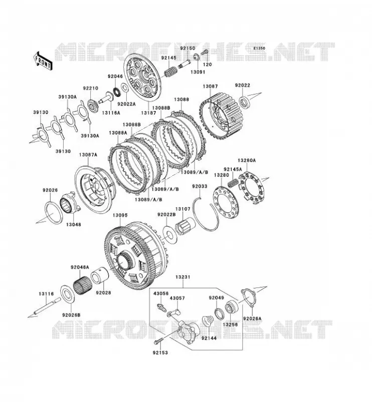 EMBRAYAGE Kawasaki MOTOS 1400 2012 1400GTR ABS  ZG1400CCF
