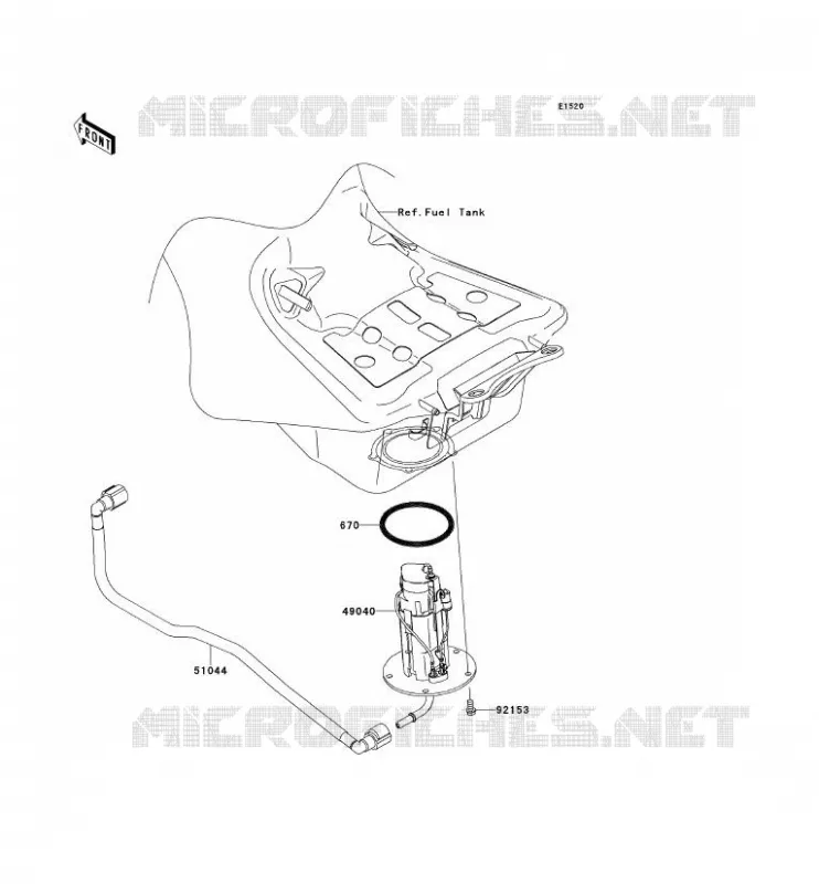 POMPE A ESSENCE Kawasaki MOTOS 1400 2013 1400GTR ABS  ZG1400CDF