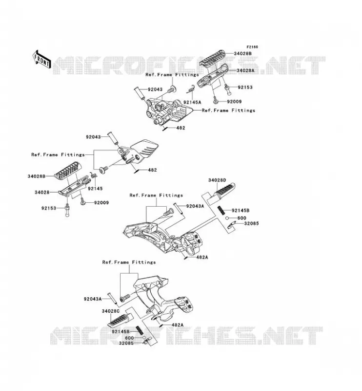 REPOSE PIED Kawasaki MOTOS 1400 2013 1400GTR ABS  ZG1400CDF