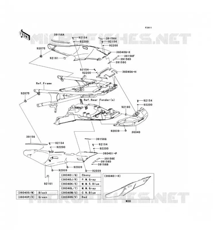 CACHE LAT&Eacute;RAL Kawasaki MOTOS 1400 2013 1400GTR ABS  ZG1400CDF