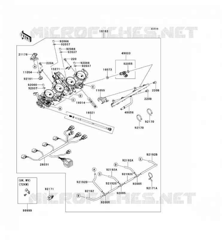 CARBU Kawasaki MOTOS 1400 2013 1400GTR ABS  ZG1400CDF