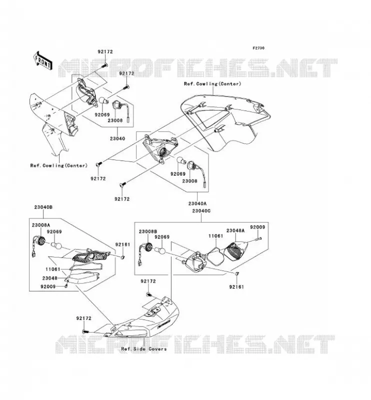 CLIGNOTANTS Kawasaki MOTOS 1400 2013 1400GTR ABS  ZG1400CDF
