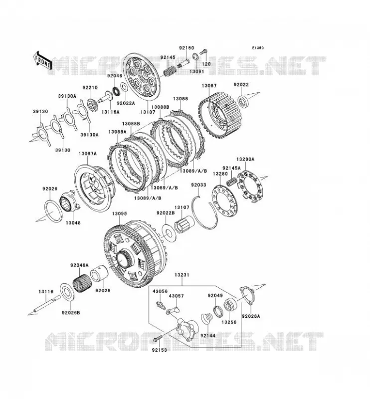 EMBRAYAGE Kawasaki MOTOS 1400 2013 1400GTR ABS  ZG1400CDF