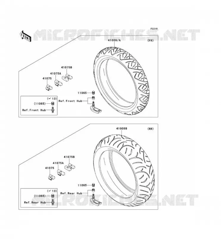 PNEUS Kawasaki MOTOS 1400 2013 1400GTR ABS  ZG1400CDF