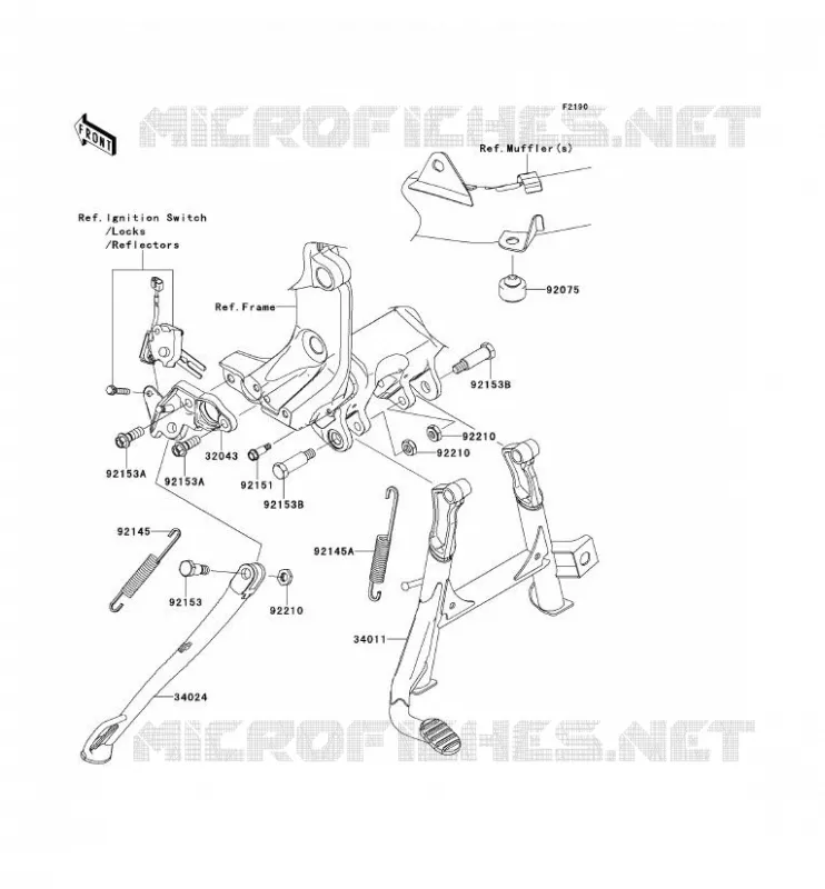 BEQUILLES Kawasaki MOTOS 1400 2014 1400GTR ABS  ZG1400CEF