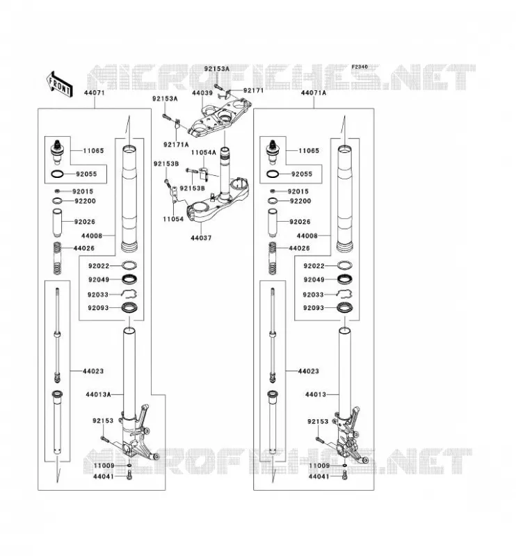 FOURCHE Kawasaki MOTOS 1400 2014 1400GTR ABS  ZG1400CEF