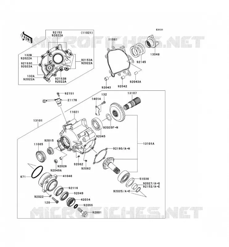 PIGNON CONIQUE AVANT Kawasaki MOTOS 1400 2014 1400GTR ABS  ZG1400CEF