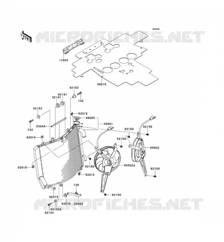RADIATEUR Kawasaki MOTOS 1400 2014 1400GTR ABS  ZG1400CEF