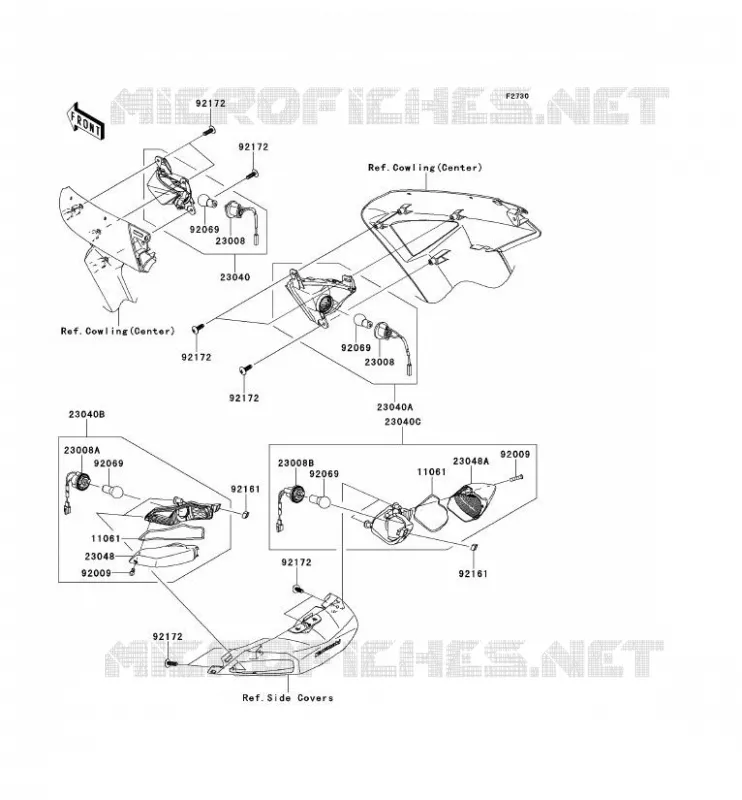 CLIGNOTANTS Kawasaki MOTOS 1400 2014 1400GTR ABS  ZG1400CEF