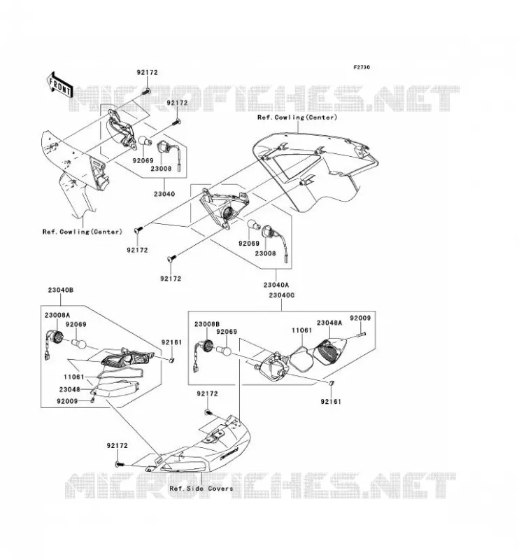 CLIGNOTANTS Kawasaki MOTOS 1400 2014 1400GTR ABS  ZG1400CEF