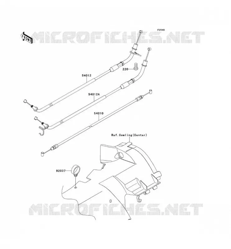 CABLES Kawasaki MOTOS 1400 2014 1400GTR ABS  ZG1400CEF