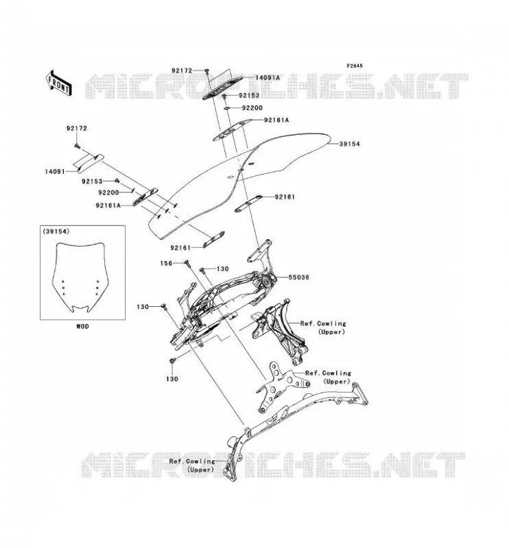 PARE-BRISE Kawasaki MOTOS 1400 2014 1400GTR ABS  ZG1400CEF