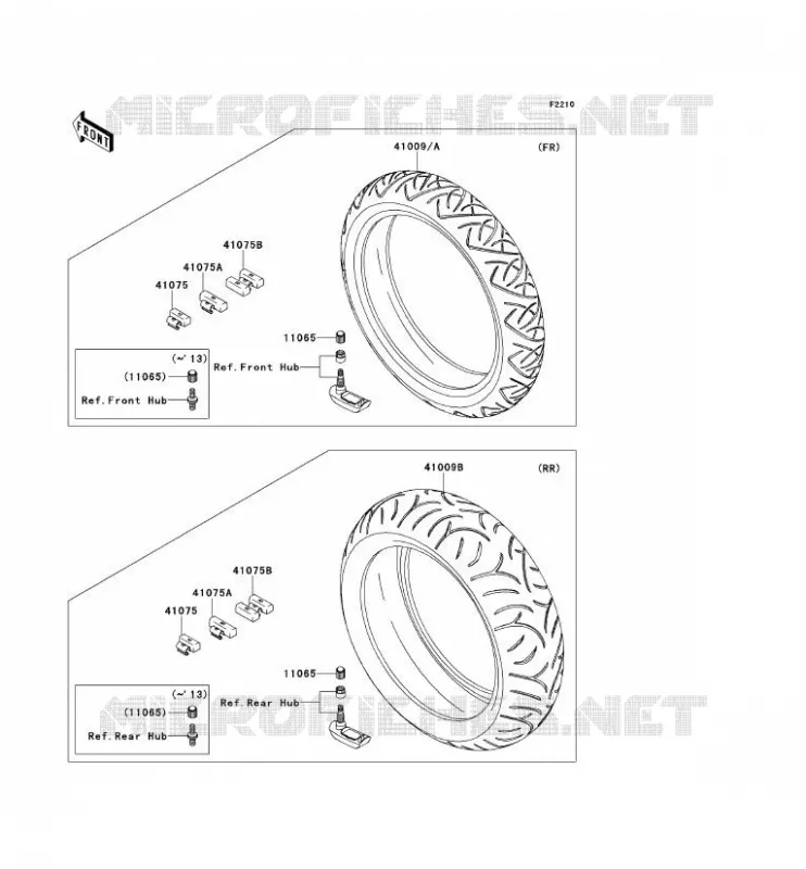 PNEUS Kawasaki MOTOS 1400 2014 1400GTR ABS  ZG1400CEF