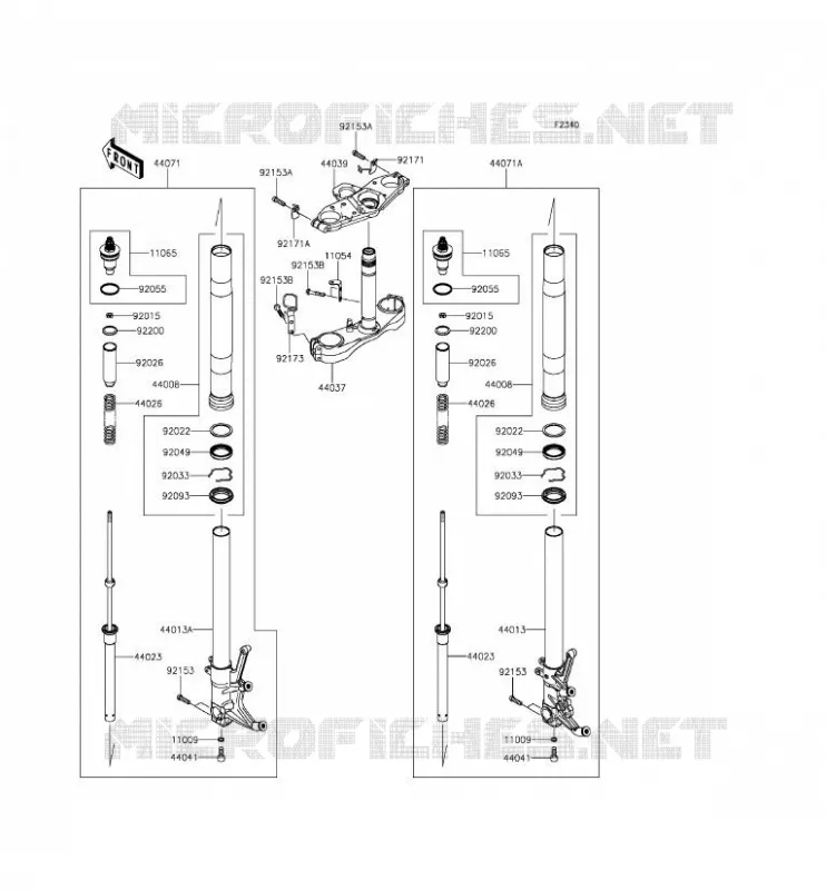 FOURCHE Kawasaki MOTOS 1400 2015 1400GTR ABS  ZG1400EFF