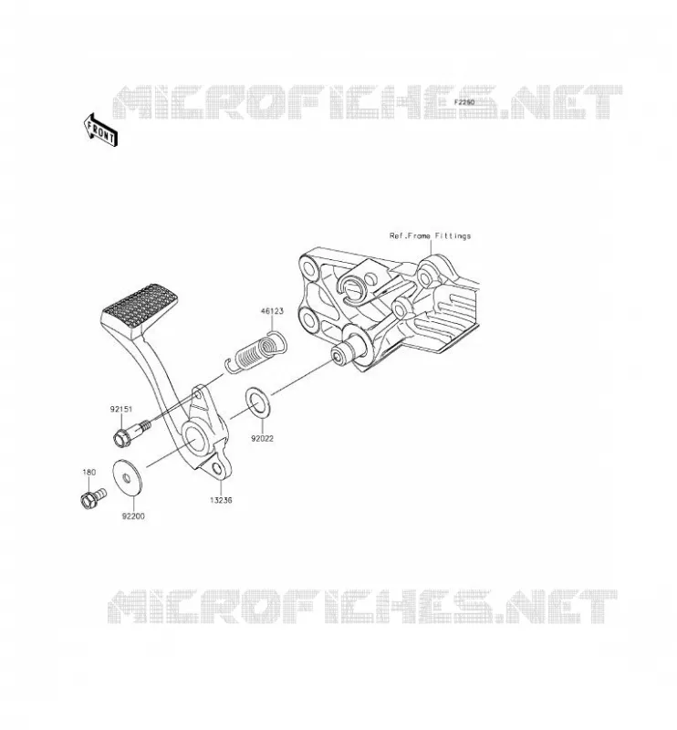 PEDALE DE FREIN/TORQUE LINK Kawasaki MOTOS 1400 2015 1400GTR ABS  ZG1400EFF