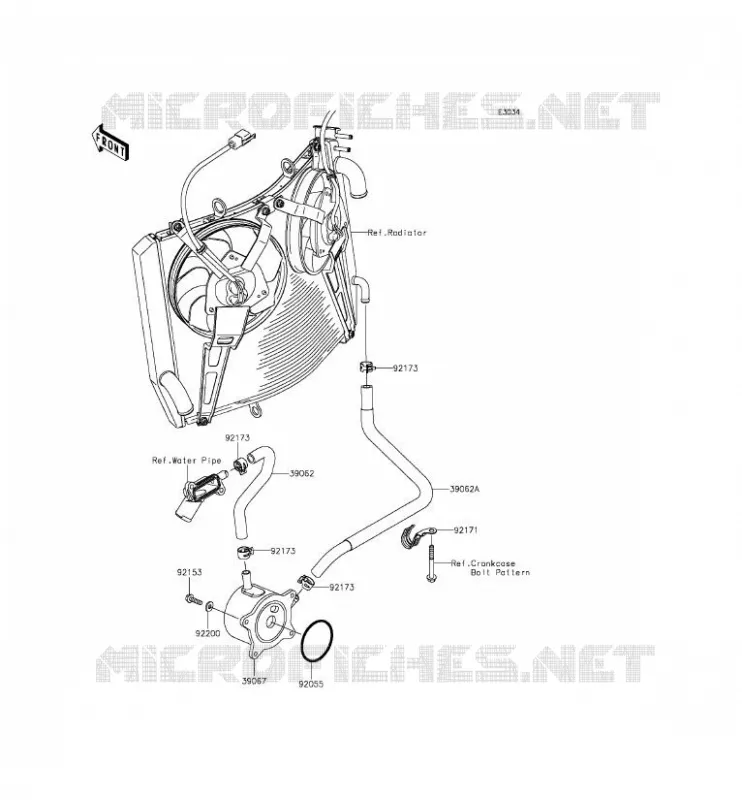 RADIATEUR D'HUILE Kawasaki MOTOS 1400 2015 1400GTR ABS  ZG1400EFF