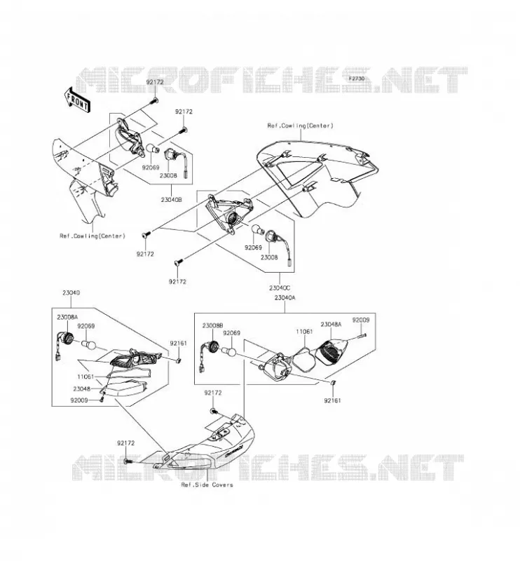 CLIGNOTANTS Kawasaki MOTOS 1400 2015 1400GTR ABS  ZG1400EFF