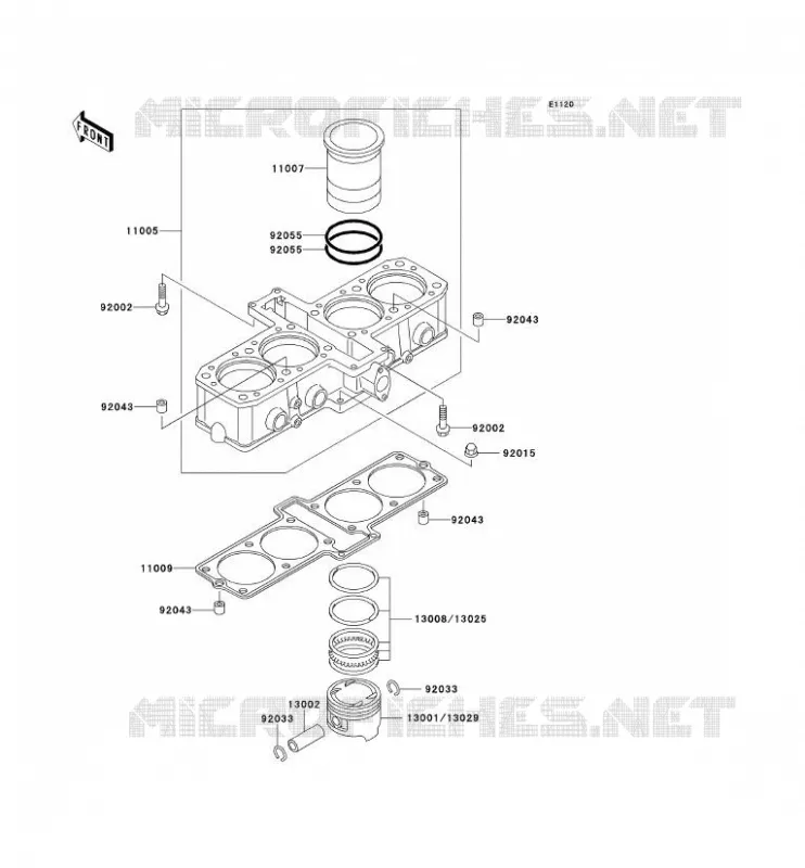 CYLINDRE/PISTON Kawasaki MOTOS 600 1995 ELIMINATOR 600  ZL600-B1