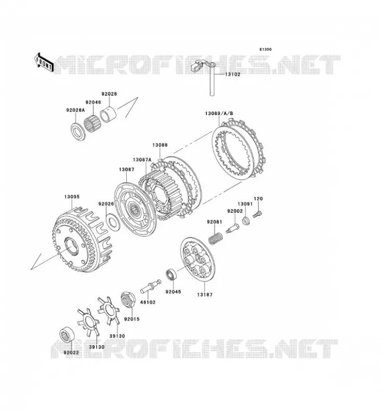 EMBRAYAGE Kawasaki MOTOS 600 1995 ELIMINATOR 600  ZL600-B1