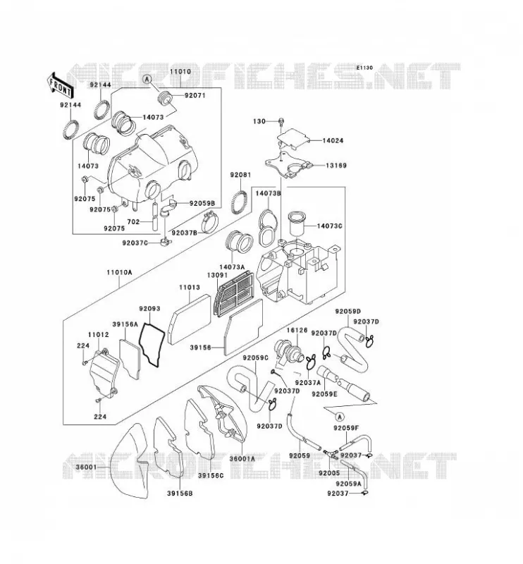 FILTRE A AIR Kawasaki MOTOS 600 1995 ELIMINATOR 600  ZL600-B1