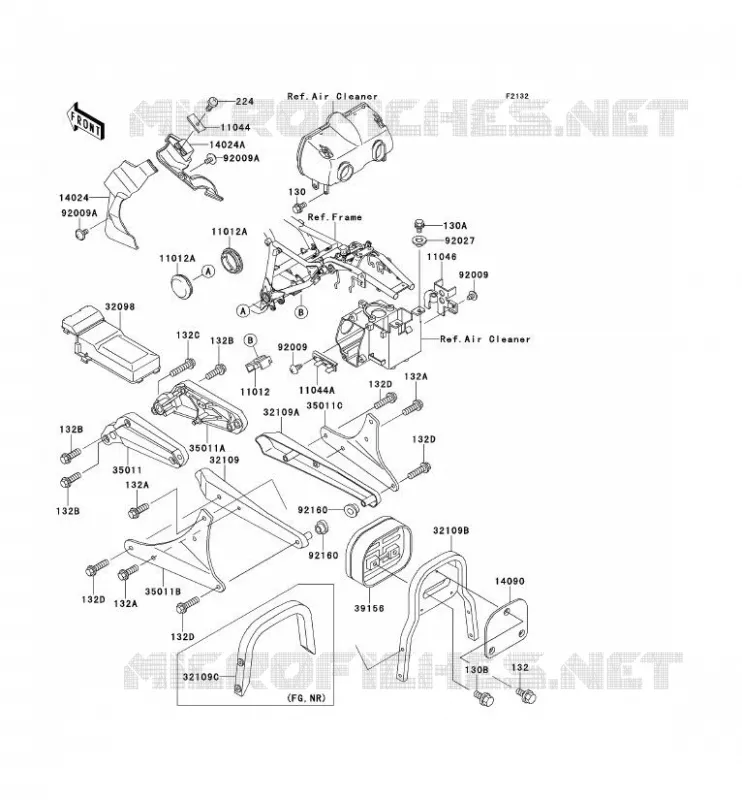 SUPPORT BATTERIE Kawasaki MOTOS 600 1995 ELIMINATOR 600  ZL600-B1