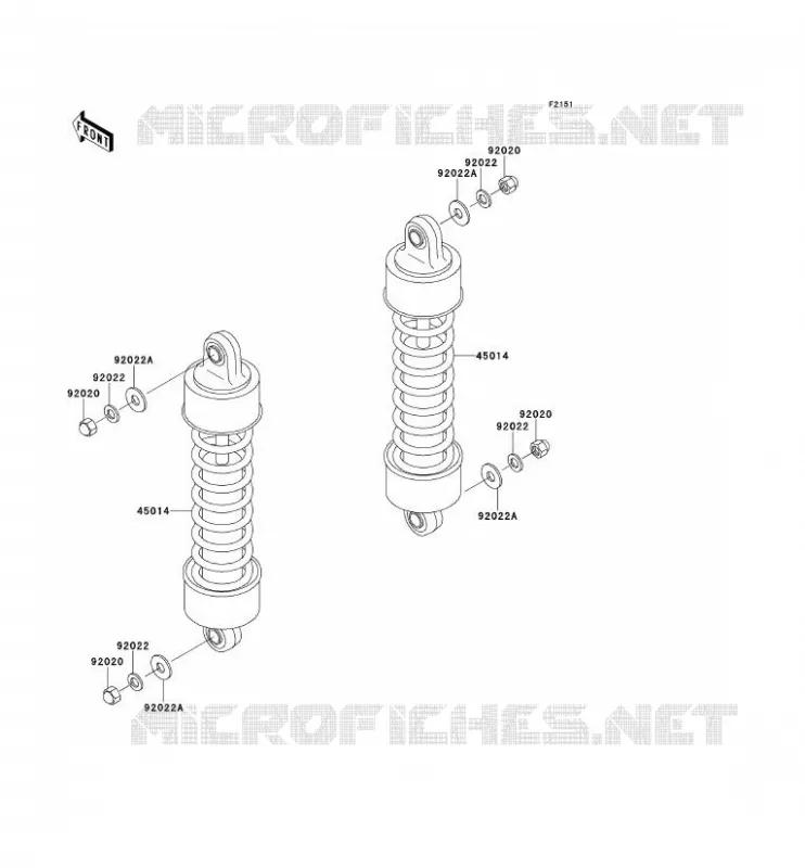 SUSPENSION/AMORTISSEUR Kawasaki MOTOS 600 1995 ELIMINATOR 600  ZL600-B1