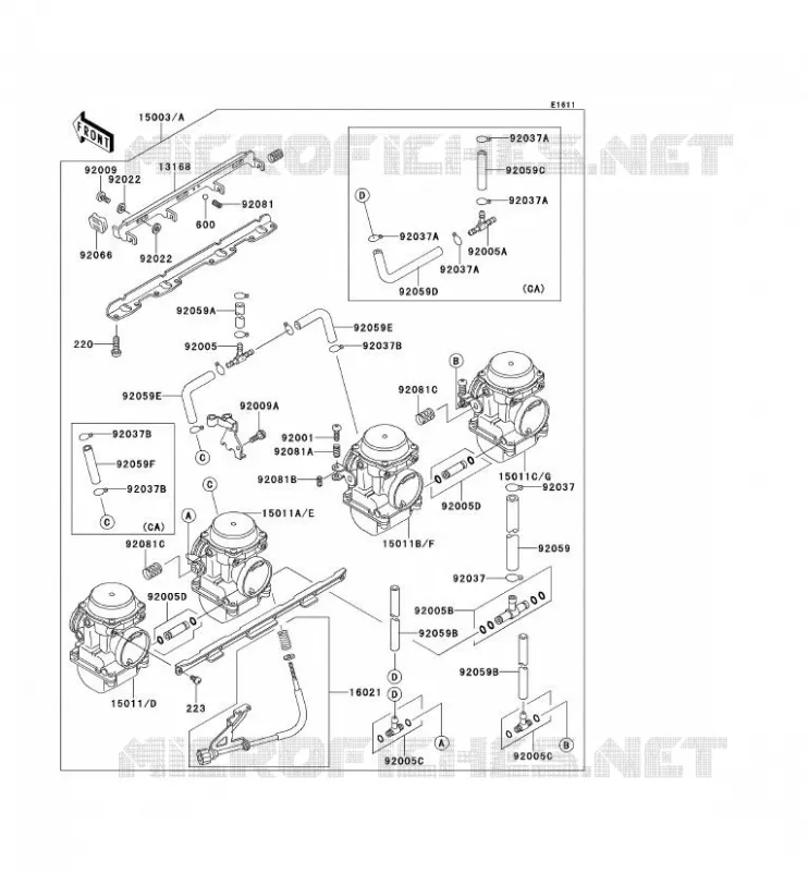 CARBURATEUR Kawasaki MOTOS 600 1996 ELIMINATOR 600  ZL600-B2
